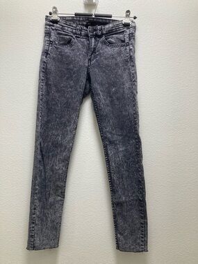 Divided Women’s Black Grey Acid-Wash Skinny Jeans